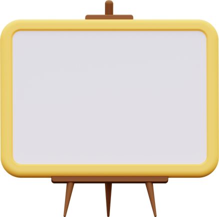 3d white board icon