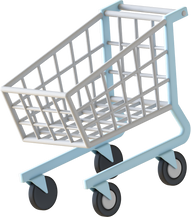 3D Floating Element Shopping Cart